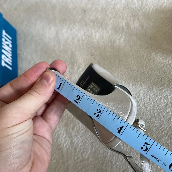 Y2K silver Satin Sling back Pumps - Picture 13 of 13